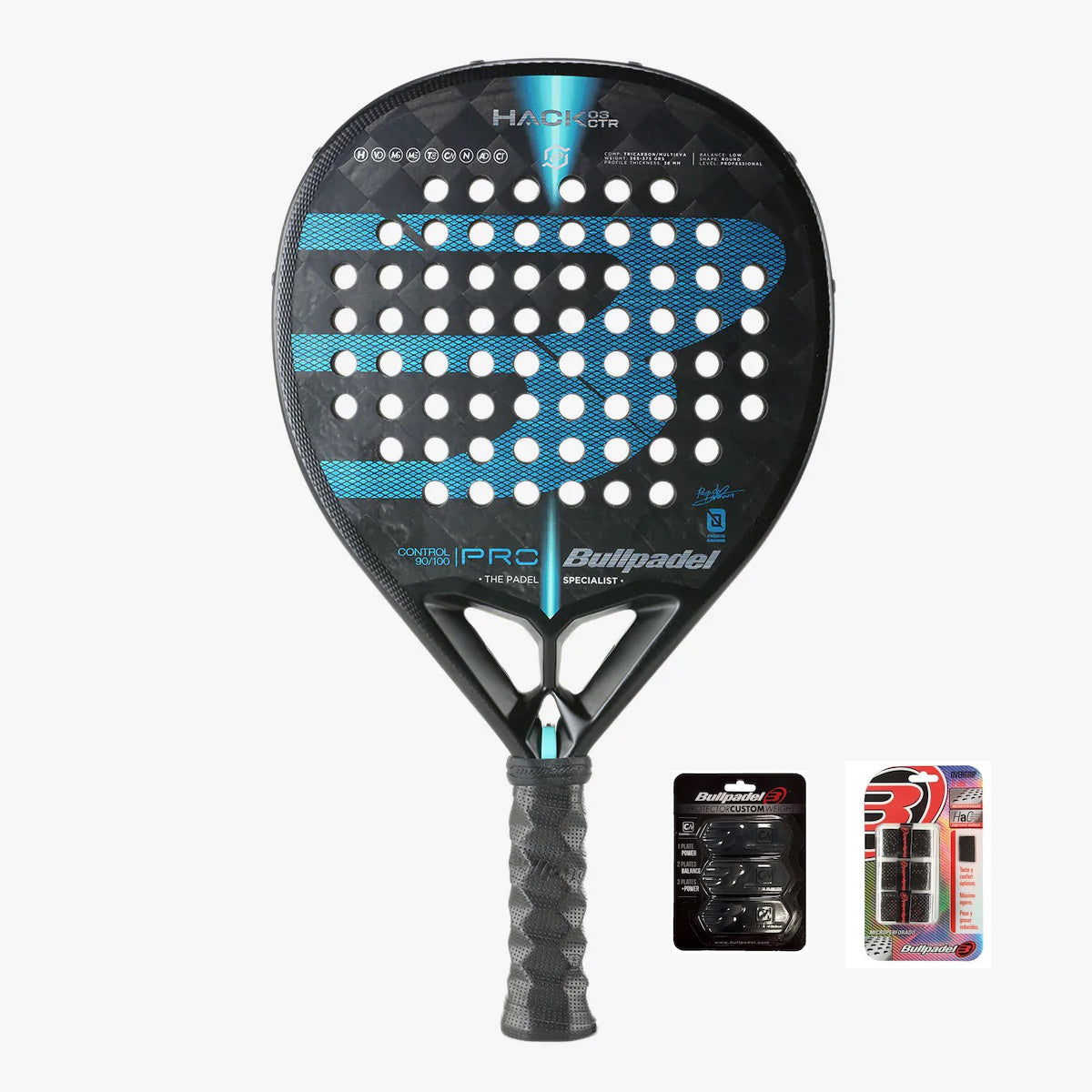 Bullpadel Hack Control 2022 + Custom Weight + Toalson 3-pack – Ongoal